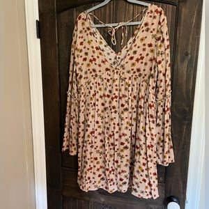 Peach Love Bell Sleeve Dress